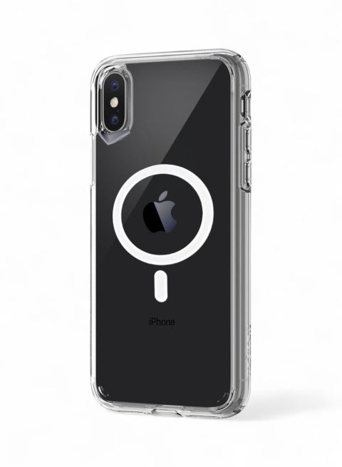 iPhone X, Shockproof Case, Anti-Scratch Magnetic Protective Cover with MagSafe Wireless Charging, Made of High-Quality TPU - Clear