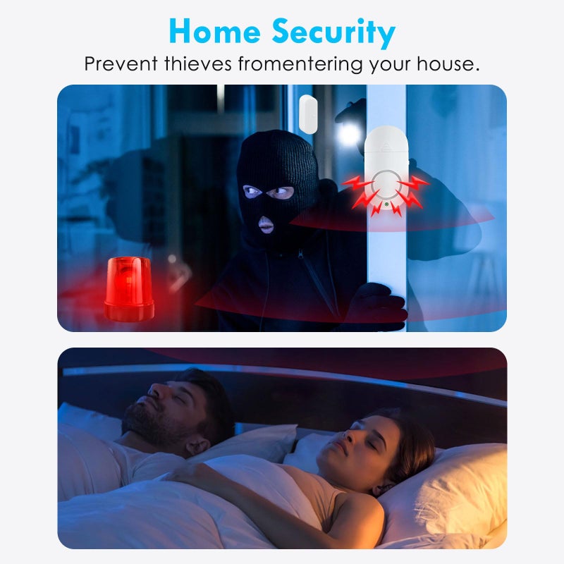Toeeson Door Window Alarm, Toeeson 120 DB Window Chime Alarms for Home, Door Alarms for Kids Safety, 3 Pack White - Image 4