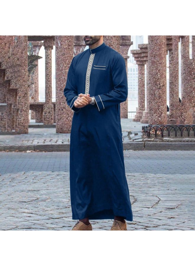 عباية - ثوب عربي رجالي - زهرة سوداء كبيرة، مقاس XXL - ملابس تقليدية، ملابس إسلامية، عباءة دبي، قفطان، جبة - Image 3