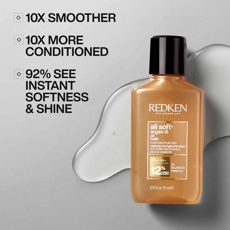 REDKEN زيت شعر أرجان من ريدكن ألت سوفت | للشعر الجاف والهش | يضيف نعومة ويعزز اللمعان | يرطب ويغذي بعمق | مع زيت الأرجان -6 ومركب الترطيب - Image 2