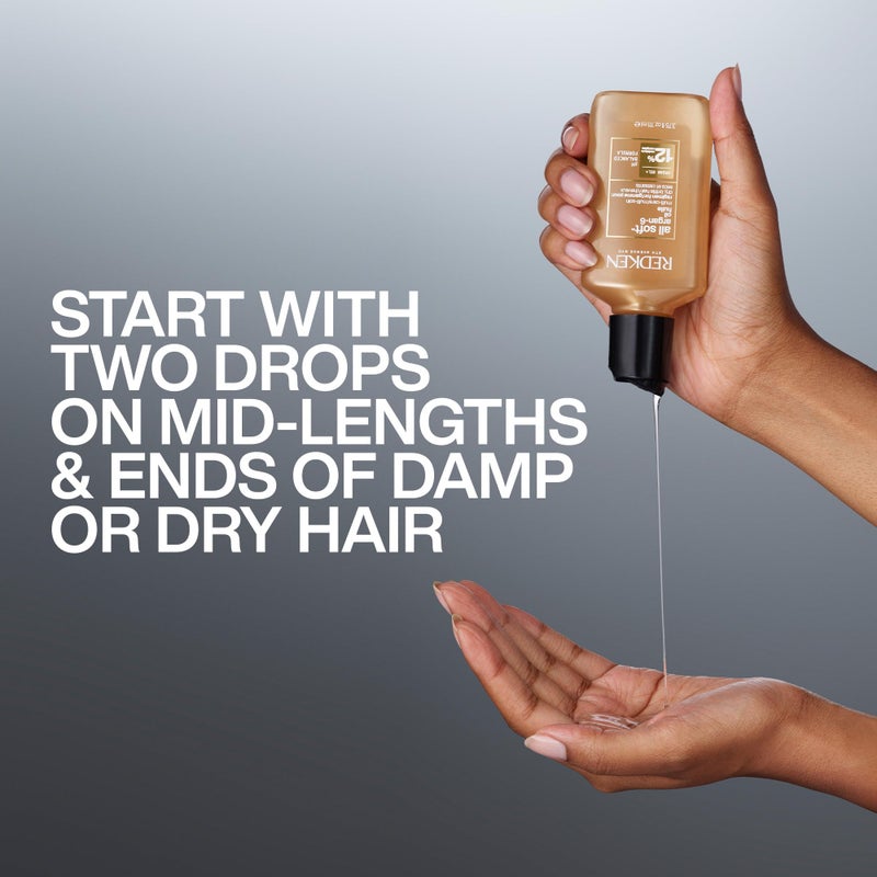 REDKEN زيت شعر أرجان من ريدكن ألت سوفت | للشعر الجاف والهش | يضيف نعومة ويعزز اللمعان | يرطب ويغذي بعمق | مع زيت الأرجان -6 ومركب الترطيب - Image 4