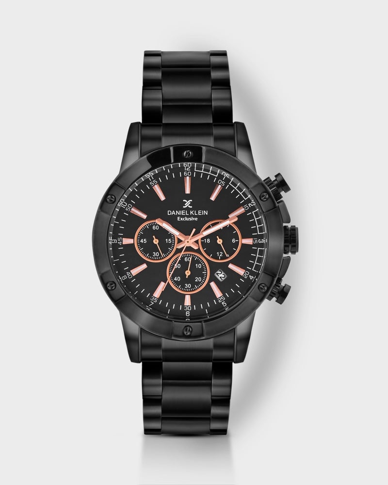 Daniel Klein Metal Men's Black Dial Analogue Watch - Dk.1.14095-2 - Image 3