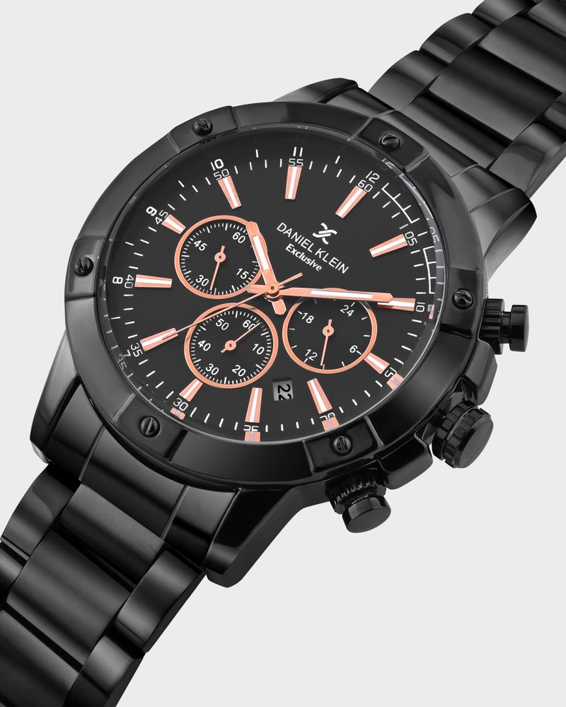 Daniel Klein Metal Men's Black Dial Analogue Watch - Dk.1.14095-2 - Image 4