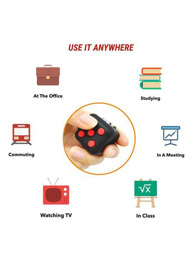 Jinou Non-Toxic Cube Fidget Spinner Multicolor Pocket Sized And Easy To Carry Anywhere 3x3cm - Image 3