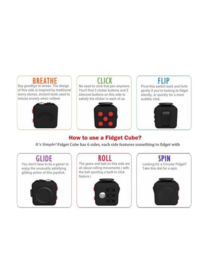 Jinou Non-Toxic Cube Fidget Spinner Multicolor Pocket Sized And Easy To Carry Anywhere 3x3cm - Image 5