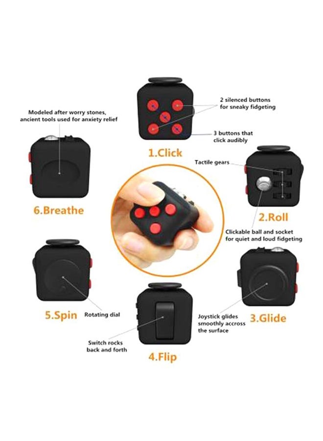 Jinou Non-Toxic Cube Fidget Spinner Multicolor Pocket Sized And Easy To Carry Anywhere 3x3cm - Image 4