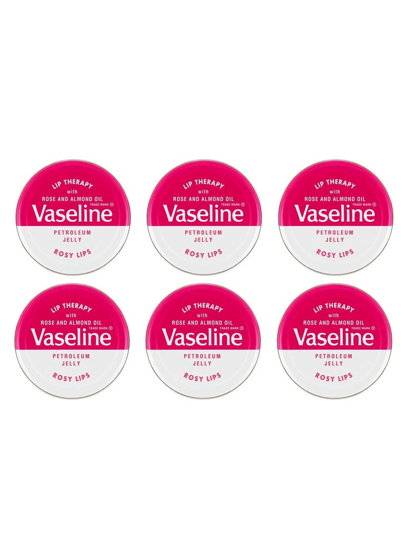 Vaseline lip balm for treating pink lips, 20 grams, 6 pieces