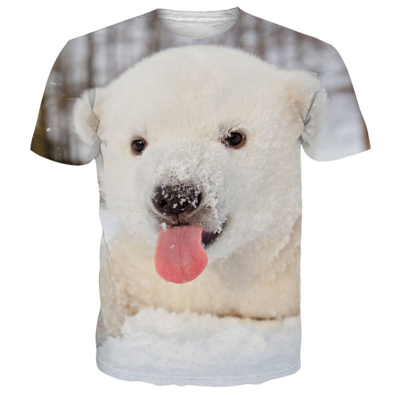 3D Digital Printing Men'S Short Sleeve Polar Overlord Polar Bear T-Shirt -Selling Loose Adult Top - Image 1