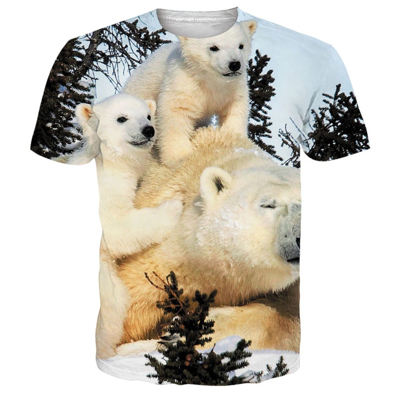3D Digital Printing Men'S Short Sleeve Polar Overlord Polar Bear T-Shirt -Selling Loose Adult Top - Image 3