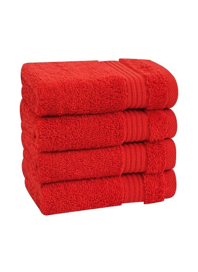 Cotton Paradise Washcloths for Bathroom, 13 x 13 Inch 100% Turkish Cotton Towels Soft Absorbent Luxury Washcloths, Small Hand Face Towels, Red Washcloths  - Image 2