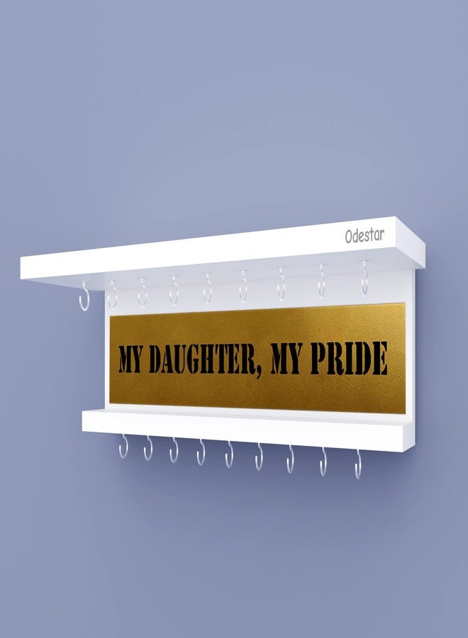 Odestar, Display Medal Hanger, Premier Award Medal Display Rack and Trophy Shelf Large (Size 45 x 15 x 8 Centimeters) White - Image 5