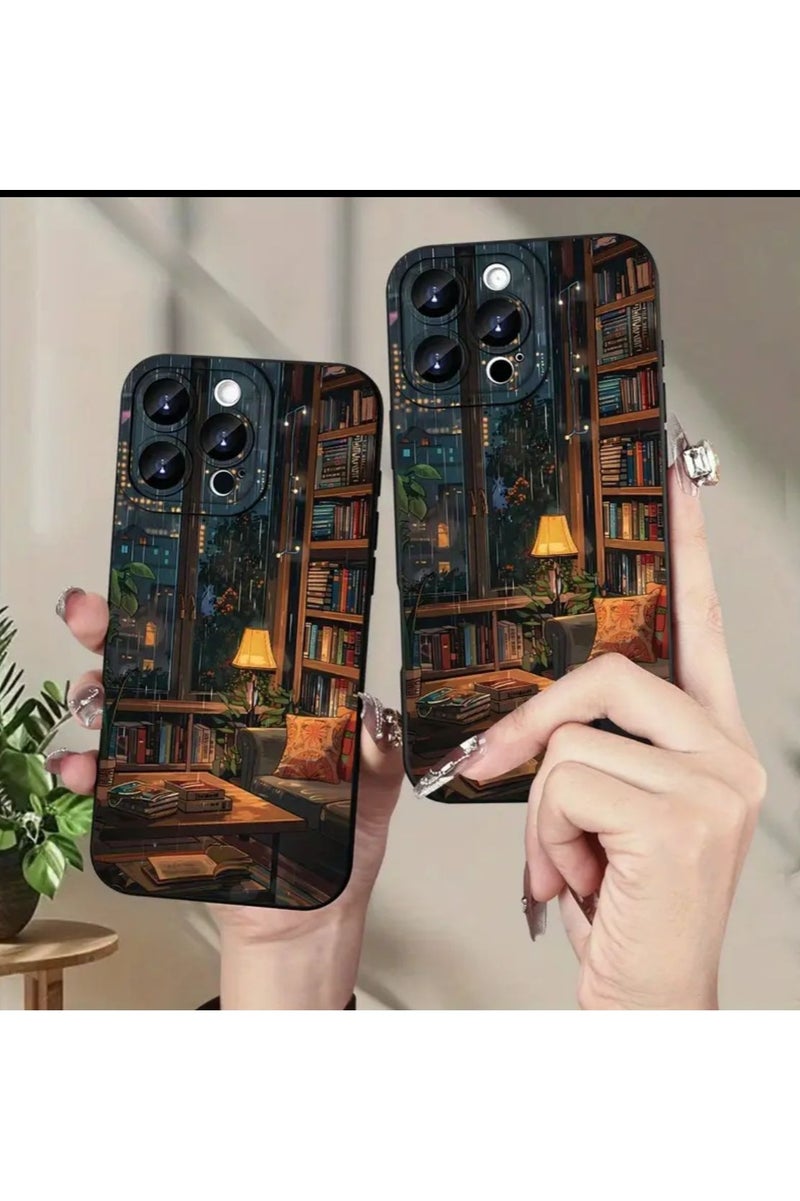 غطاء هاتف محمول لهاتف iPhone 11 Pro Max، نمط رف كتب داخلي إبداعي رائج البيع مناسب لهاتف iPhone، مزيج من الألوان. - Image 4