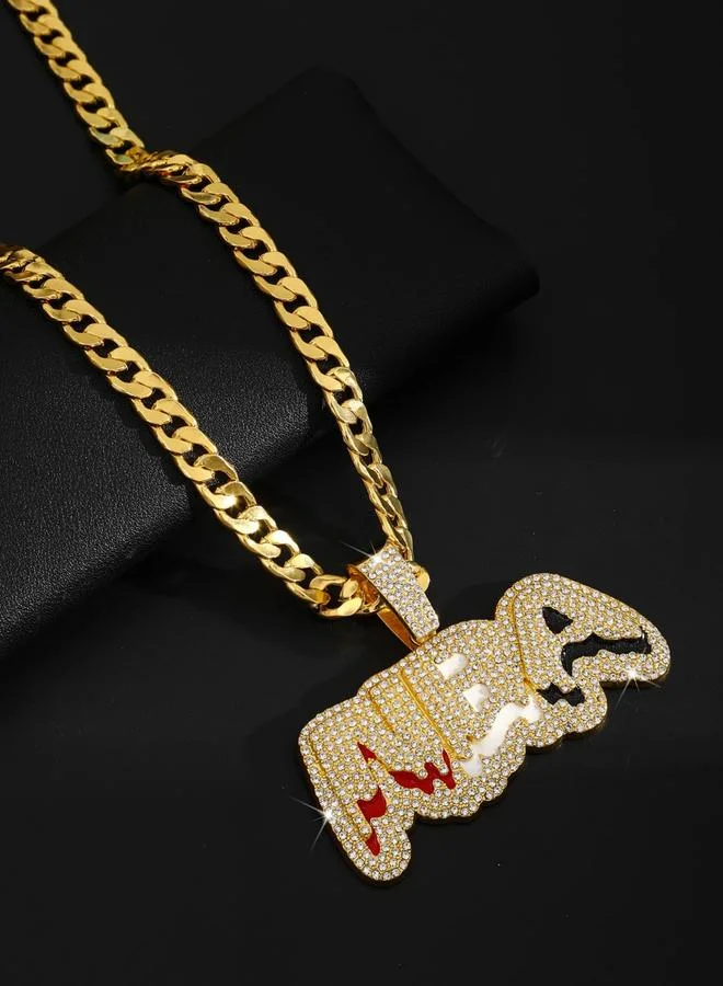 Take Two  Men NBA Text Drop Embellished Necklace for Men | Best Price UAE