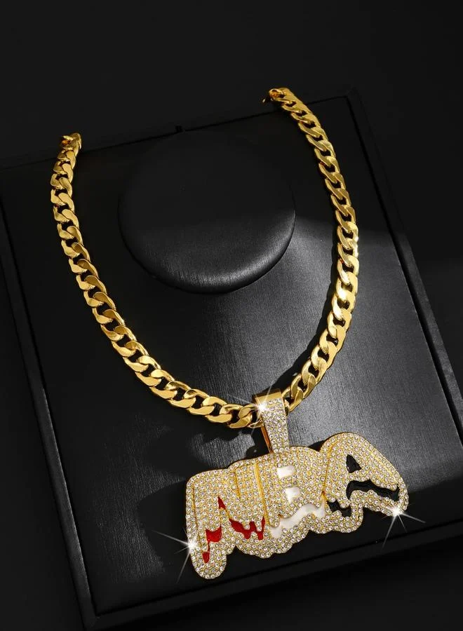 تايك تو قلادة مزينة بدلاية نص للرجال