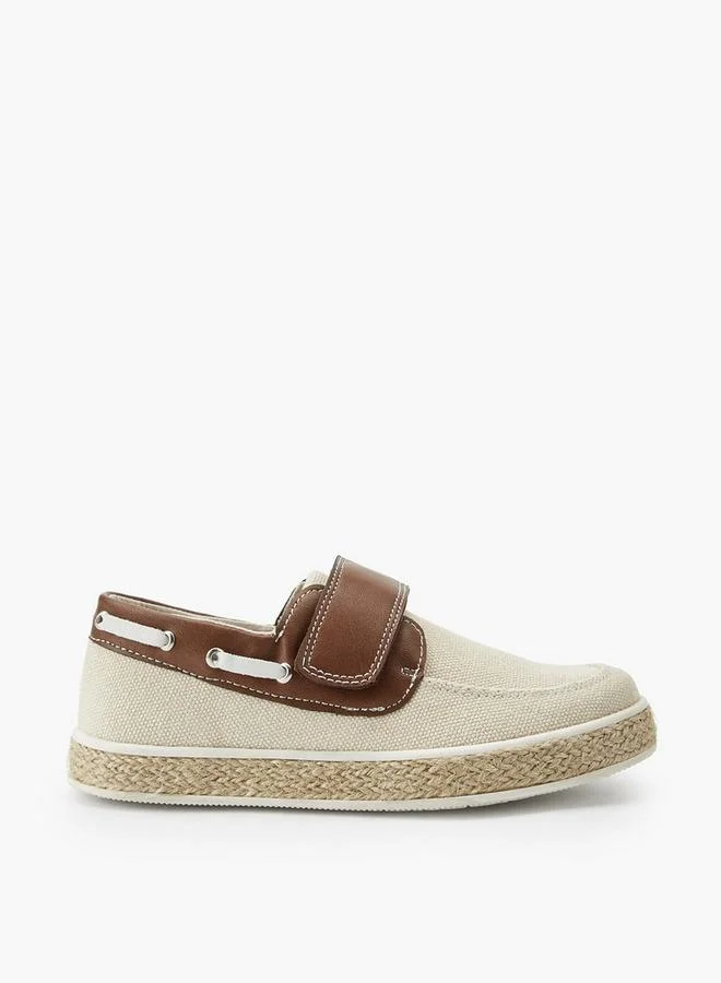 Peppermint BEIGE Boys Hook & Loop Espadrille Loafers for Men | Best Price UAE
