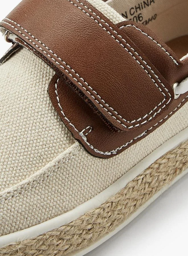 Peppermint BEIGE Boys Hook & Loop Espadrille Loafers for Men | Best Price UAE