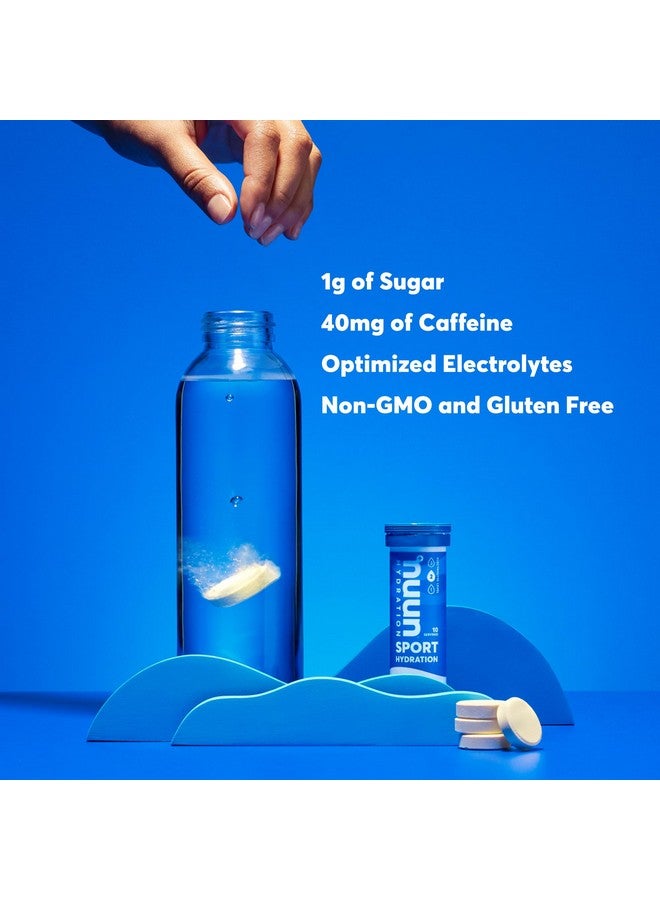 Nuun Sport + Caffeine Electrolyte Tablets For Proactive Hydration Wild Berry 8 Pack (80 Servings) - Image 2