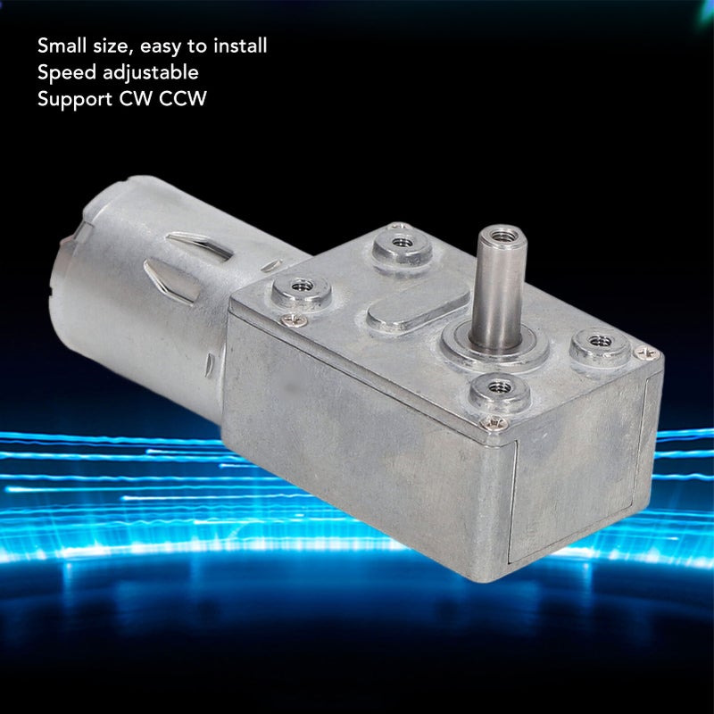 DC Gear Motor CW CCW Self Locking Speed Regulation Micro Turbine Worm Gear Reduction Motor 12V 300RPM - Image 3