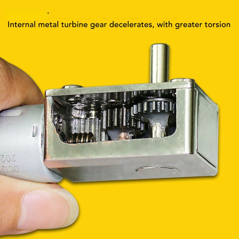 DC Gear Motor CW CCW Self Locking Speed Regulation Micro Turbine Worm Gear Reduction Motor 12V 300RPM - Image 5