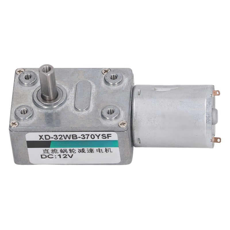 DC Gear Motor CW CCW Self Locking Speed Regulation Micro Turbine Worm Gear Reduction Motor 12V 300RPM - Image 1