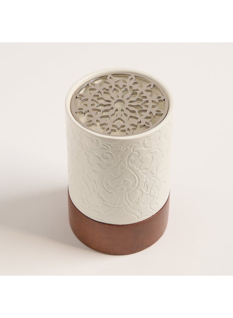 Homez Bahja collection multicolored wood oud burner   9*9*14 cm - Image 2