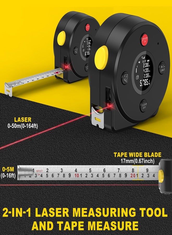 Usteetic 2-in-1 Laser Tape Measure 197Ft Rechargeable Digital Tape Measure A - Image 4