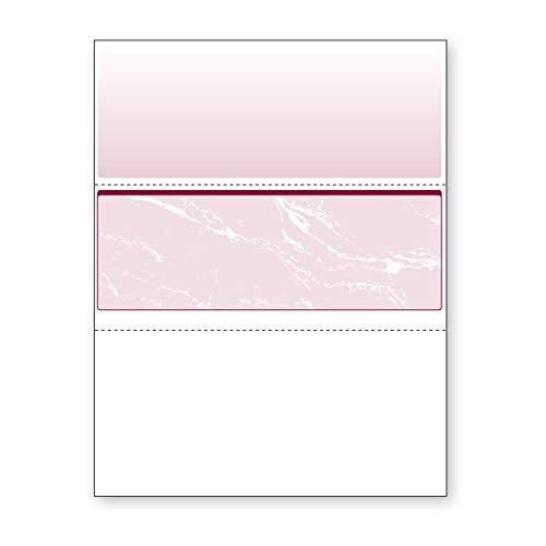 DocuGard Standard Burgundy Marble Middle High Security Check Paper - Laser/Inkjet Printer Compatible - 11 Security Features - 500 Blank Business Checks (04511) - Image 1