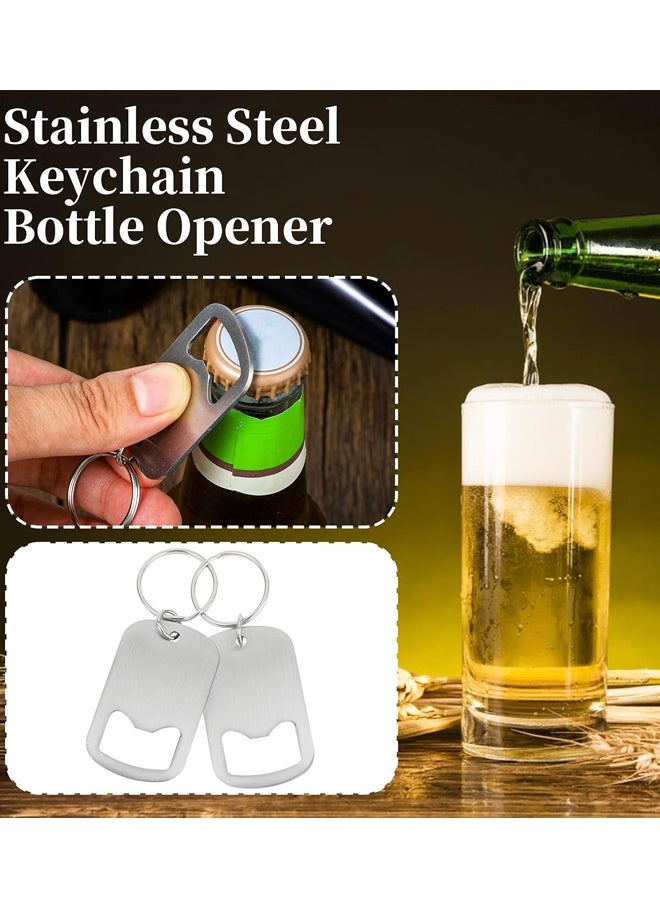 6 Pcs Bottle Opener with Keyring Beer Bottle Openers Stainless Steel Keychain Flat Bottle Opener for Home Kitchen Bar Party Restaurant - Image 3