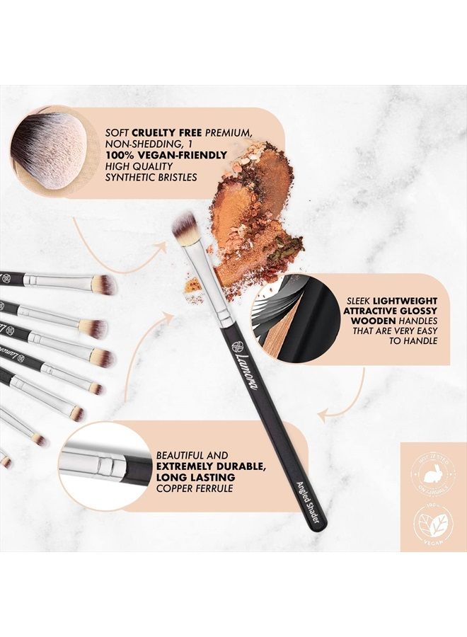 Lamora Eye Makeup Brushes Eyeshadow Brush Set - 7pcs Soft Synthetic Eyeshadow Blending Brush Kit - For Blending Eyeshadow, Eyeliner, Crease, Eyebrow - Long Lasting, Apply Better, Flawless Look Makeup - Image 3