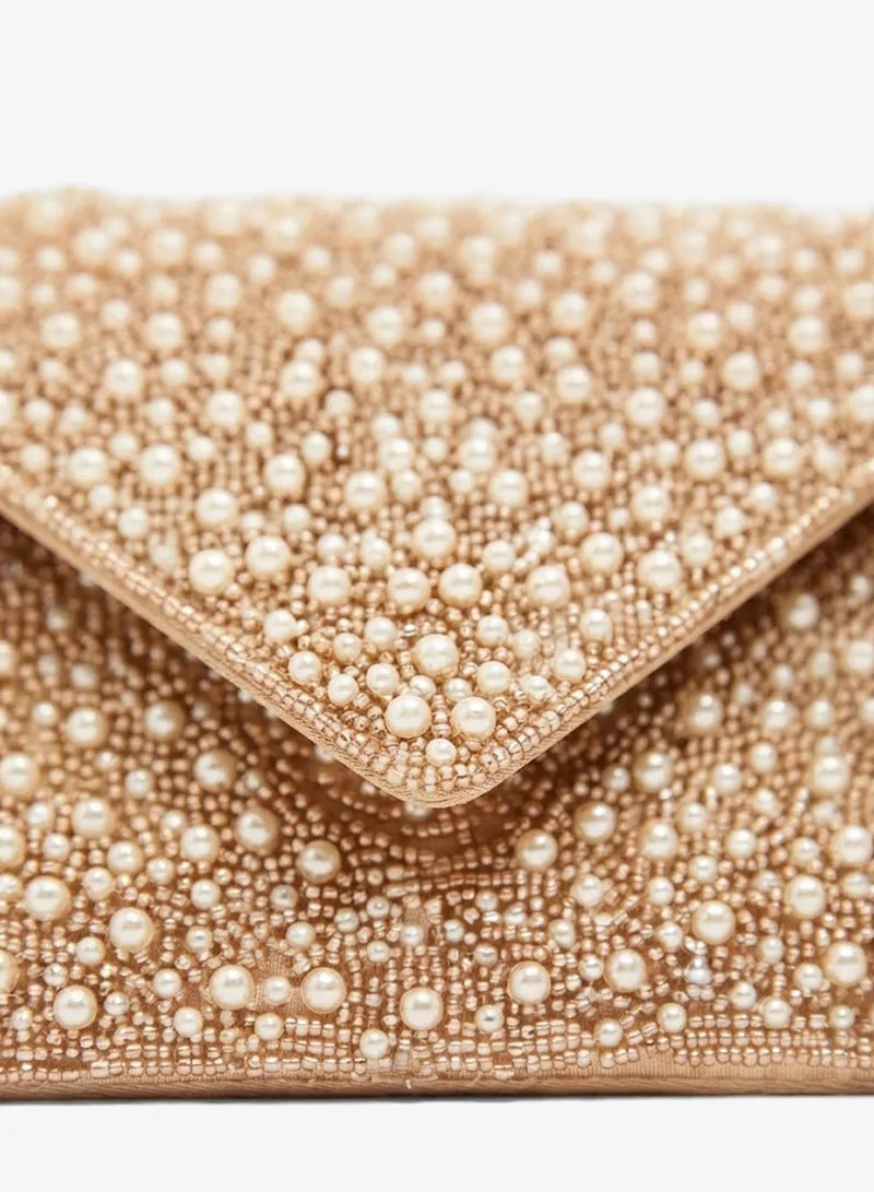 Viny Viny Women's Beaded Crystal Envelope Clutch – Embellished Evening Bag for Parties & Weddings
