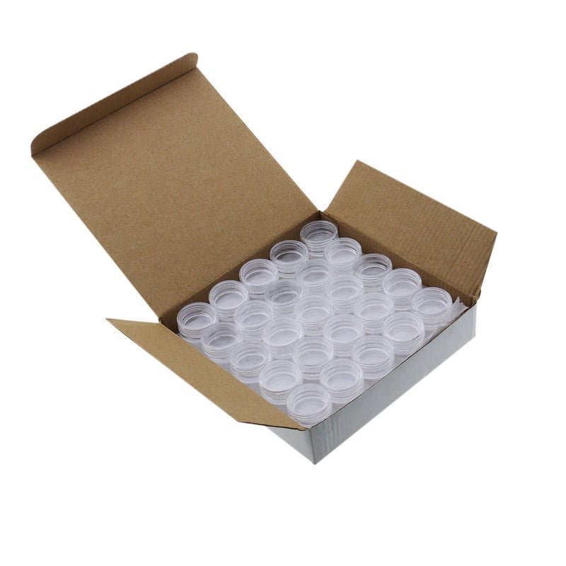 Gogoonly 50 Empty Clear 5 Gram Plastic Pot Jars Cosmetic Containers With Lids-Bh000507 - Image 1
