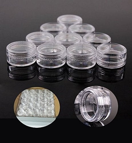 Gogoonly 50 Empty Clear 5 Gram Plastic Pot Jars Cosmetic Containers With Lids-Bh000507 - Image 4