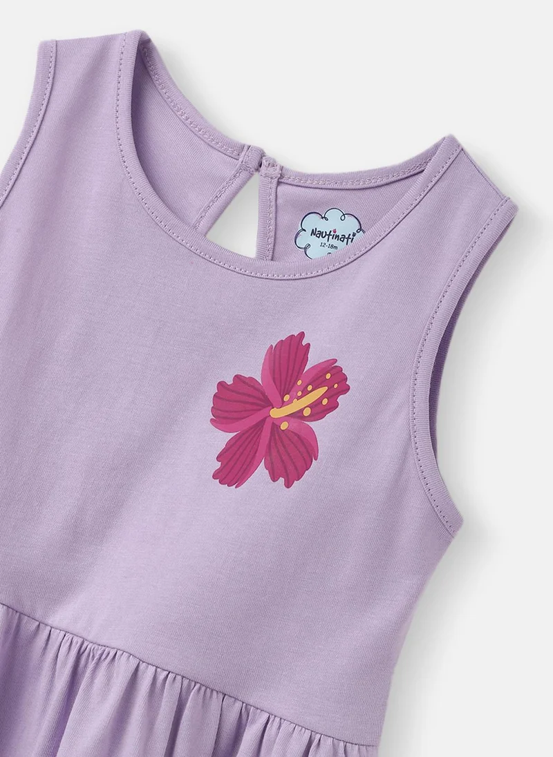 Nautinati  Nautinati Girls' Unicorn & Floral Graphic Cotton Dresses Pack | Sleeveless | Age 12–18M for Women | Best Price UAE