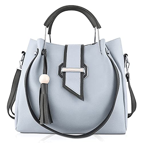 Fargo Vegan Leather Handbag for Women and Girls | Pack of 5 | Grey Color - Image 2