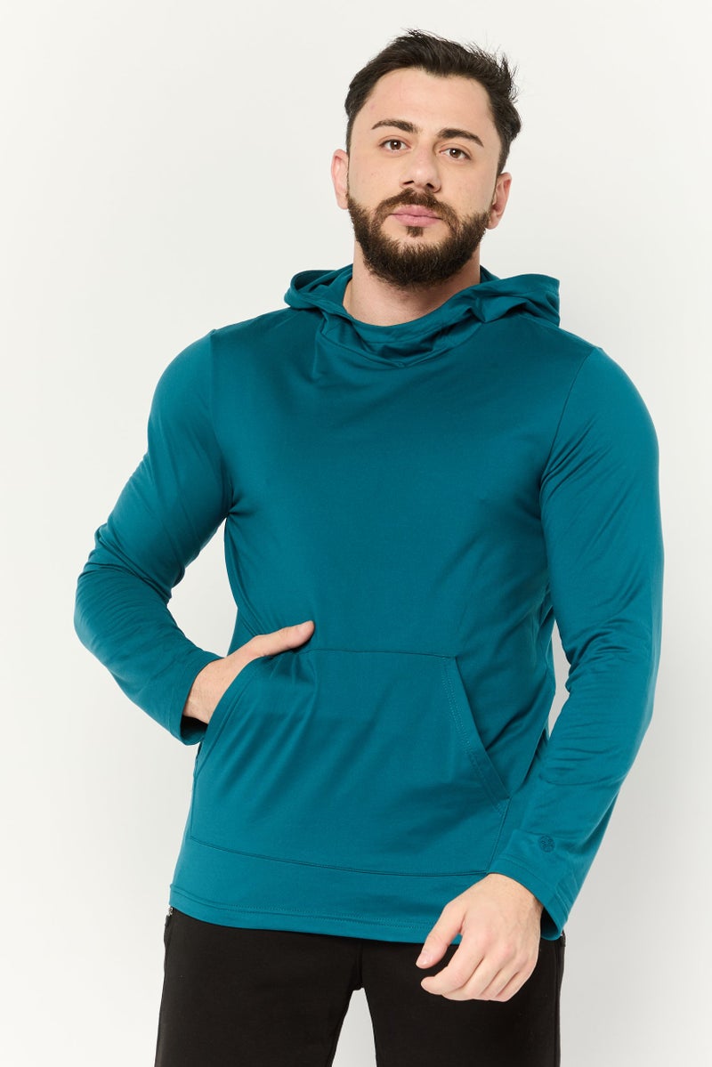 Gaiam Men Slim Fit Long Sleeves Outdoor Hoodies, Green - Image 1