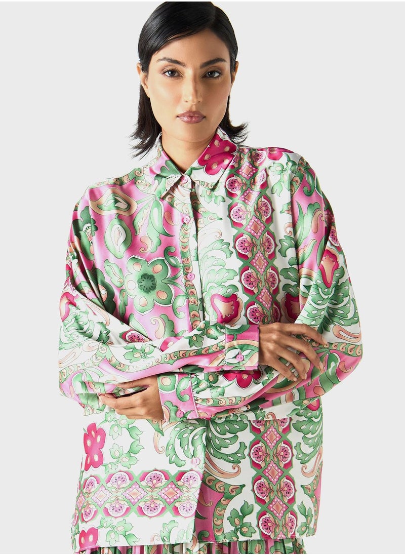 2Xtremz - Printed Button Down Shirt - Image 1