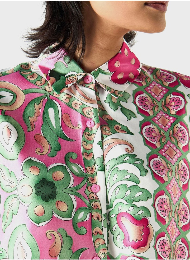 2Xtremz - Printed Button Down Shirt - Image 1