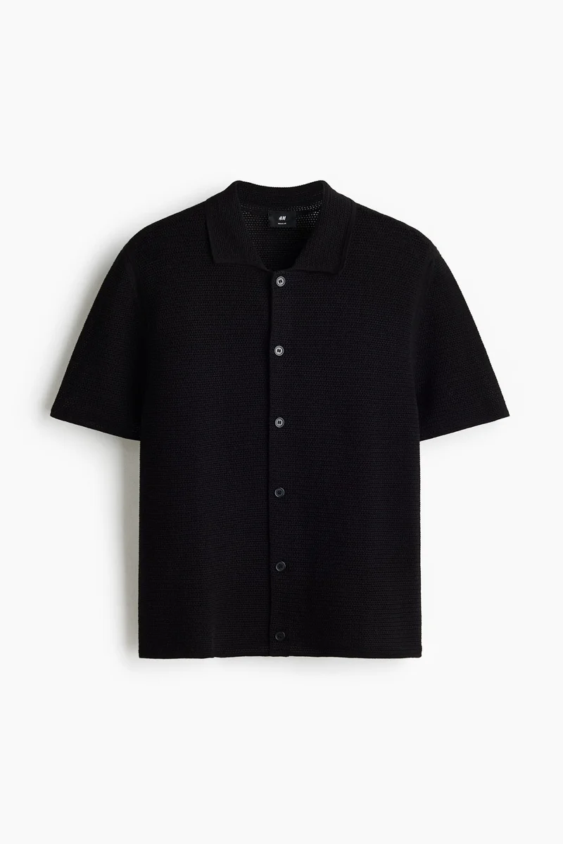 H&M  Regular Fit Hole-knit shirt for Men | Best Price UAE