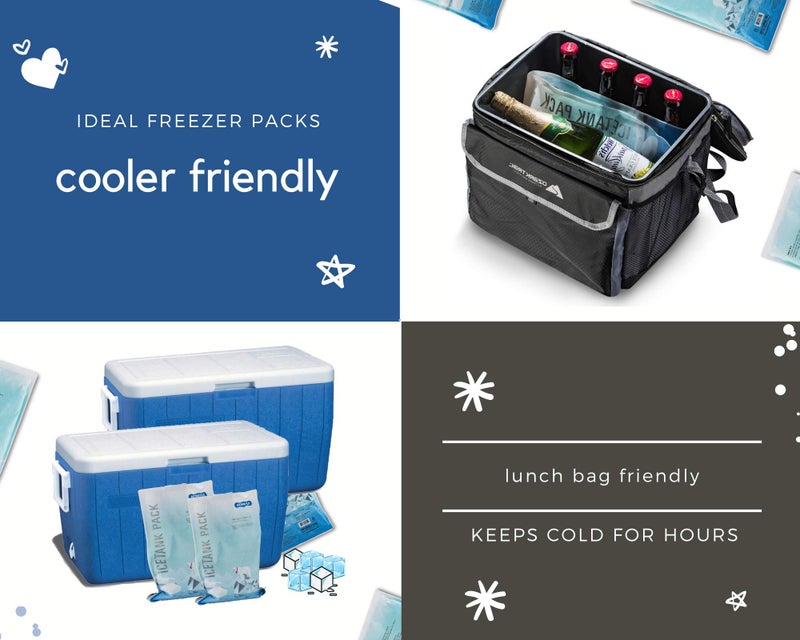 Komax Large Reusable Ice Packs for Coolers â€“ 12 to 15 Hours of Cold Gel Ice Pack for Cooler Set â€“ Slim & Flexible Freezer Packs â€“ Ice Packs for Lunch Bags (3-Pack, 11.4" x 7") - Image 3