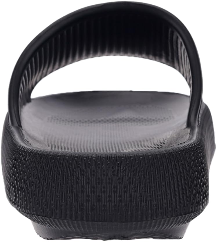 BRONAX Pillow Slippers for Women and Men | House Slides Shower Sandals | Cushioned Thick Sole 48-49 Black - Image 4