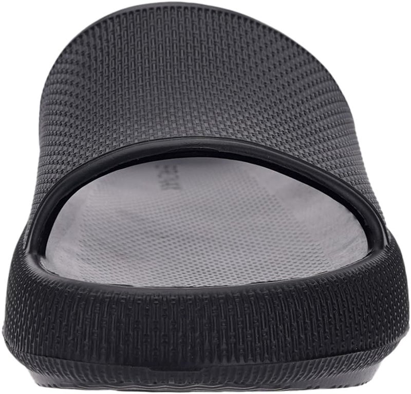 BRONAX Pillow Slippers for Women and Men | House Slides Shower Sandals | Cushioned Thick Sole 48-49 Black - Image 3