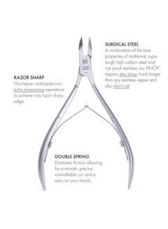 GERmanikure GERMANIKURE Professional Cuticle Nipper in Leather Case, Double Sharpened, Single Spring, Ethically Made in Solingen Germany  - Image 2