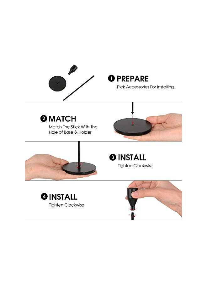 The Bros Black Candlesticks Holders Set of 3, Black Taper Candles Holders for Candlestick, Modern Farmhouse Decor Mantle Fireplace Dinner Table Centerpieces Decoration - Image 4