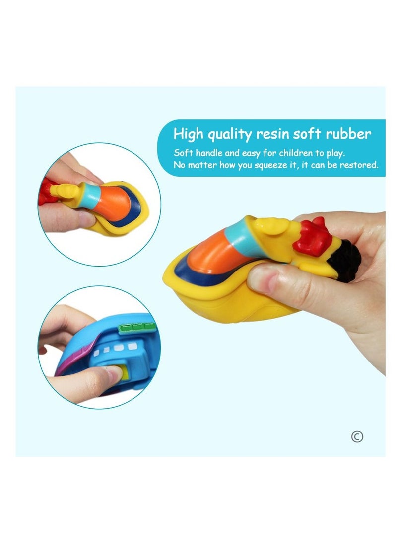 Y&D Bathtub Floating Bath Toys, Boat Toys for Toddlers 1-3 Learning Water and Bathroom Boats Squirters Wind-up Swimming Pool Games Play Set Gift (6PCS) - Image 3