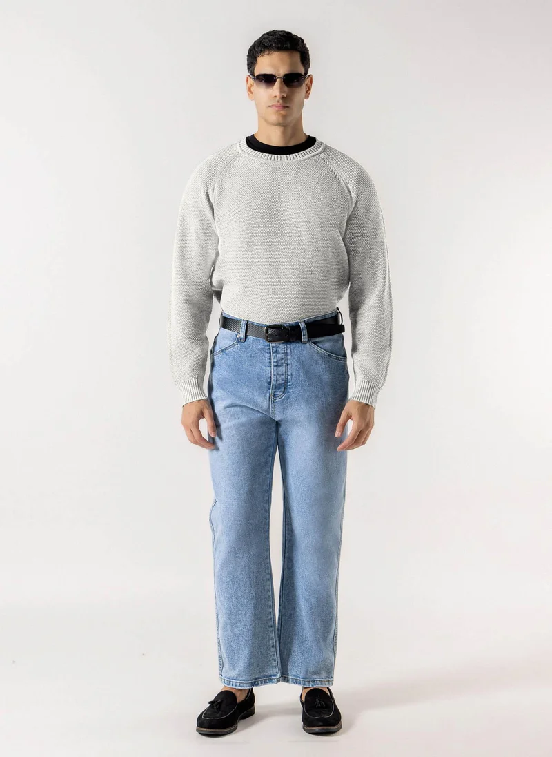 شايبس TEXTURED RAGLAN CREW NECK SWEATER