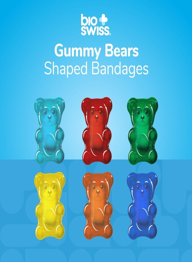 BioSwiss Kids Bandages, Gummy Bear Shaped Self Adhesive Bandage Set, Latex Free, Sterile Wound Care, 50 Count - Image 3