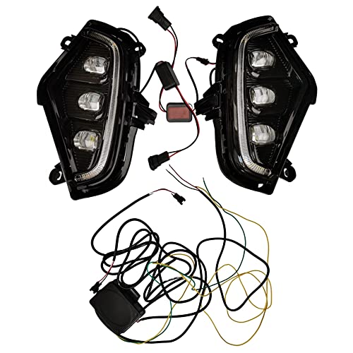 Prefer Warehouse Pair Upgrade High-profile Version LED 3 Eyes Daytime Running Lights DRL Amber Turn Signal Lamps Fog Lights Assembly Compatible With Toyota RAV4 2019-2024 Replaces TO1038223 TO1039223 - Image 3
