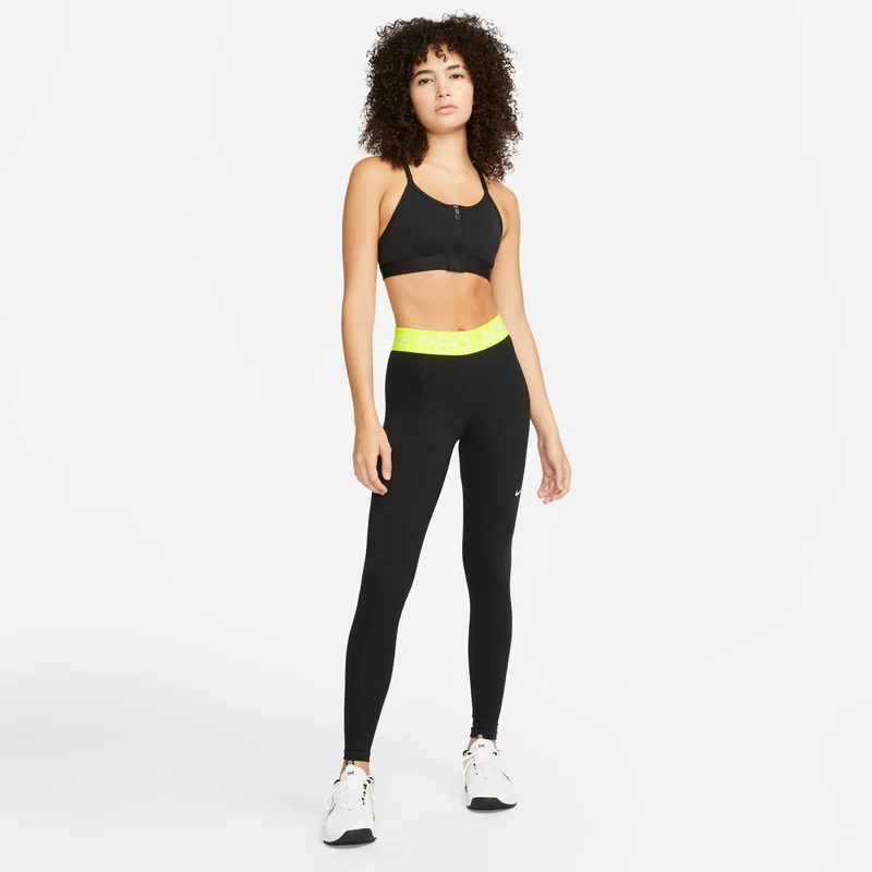 Nike Women's Pro Mid-Rise Mesh-Panelled Leggings