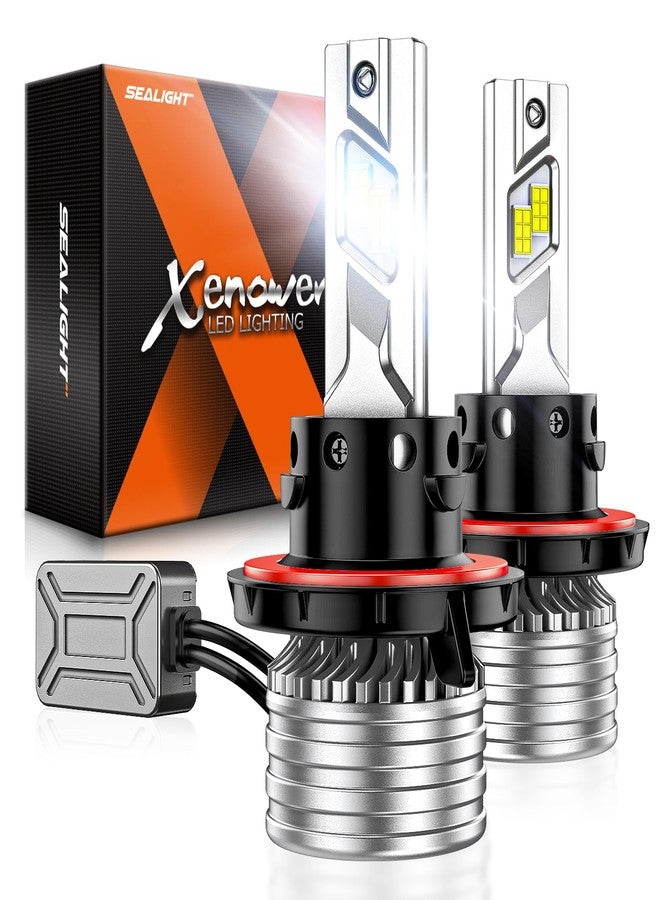 SEALIGHT H13 Bulbs, 900% 55,000LM Ultra Brightness h13/9008 Bulbs,Real 1:1 Size 6500K Cool White,IP68 Waterproof Fog Bulbs, Plug and Play,Pack of 2 - Image 1