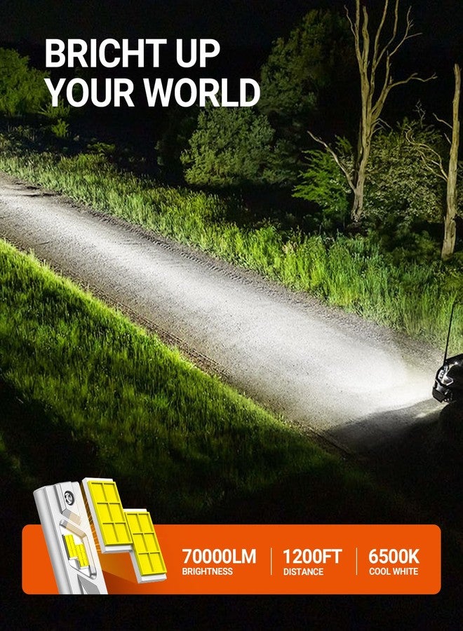 SEALIGHT H13 Bulbs, 900% 55,000LM Ultra Brightness h13/9008 Bulbs,Real 1:1 Size 6500K Cool White,IP68 Waterproof Fog Bulbs, Plug and Play,Pack of 2 - Image 2